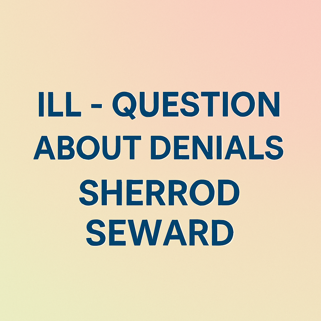 Gradient background with centered text reading “ILL – Question About Denials – Sherrod Seward,” representing a video response to O-1 visa denial concerns.