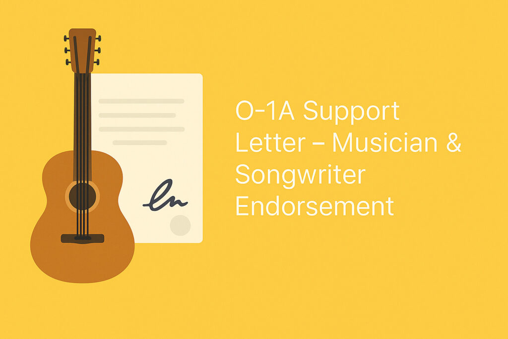 A flat-style digital graphic on a vibrant yellow background featuring musical notes, studio headphones, and supportive text":